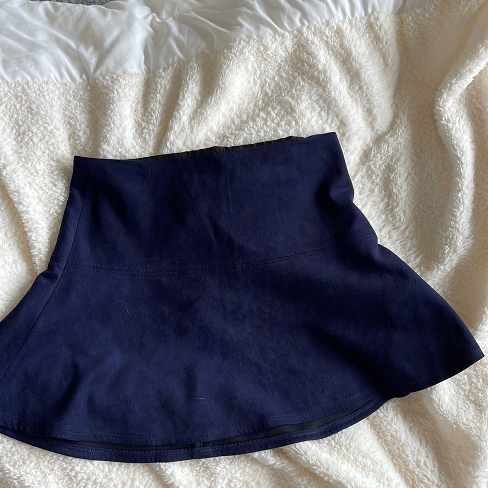 Blue Suede Skirt